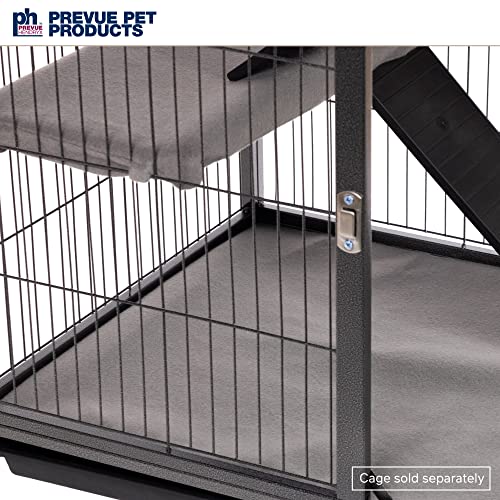 Image of Prevue Pet Products Ferret Cage Plush Fitted Grille and Platform Cover Set, Gray, 30.0 inch L x 20.0 inch W x 0.5 inch Th