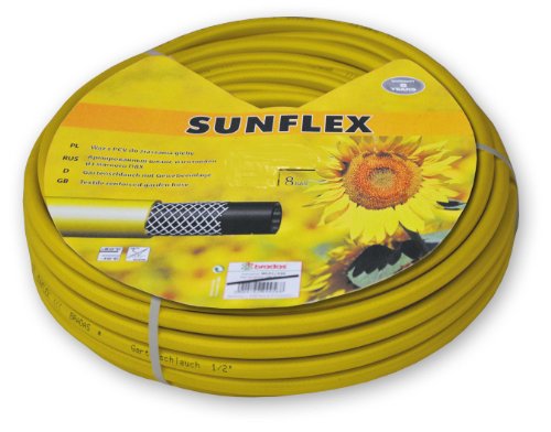 Sunflex Flexible à eau Diamètre 2,54 cm Longueur 20 m 50 m jaune