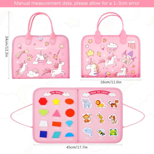 Image of PATPAT Busy Board for Toddlers 1 2 3 4 Years Old, Busy Book for Comprehensive Preschool Educational Playing