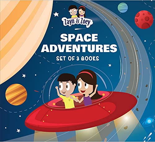 Image of Space Adventure Kids Books Set of 3 (Rockets, Solar System, Earth Moon) - STEM Science Picture Books for Kids Ages 4-9 - Educational Learning | Zayn and Zoey