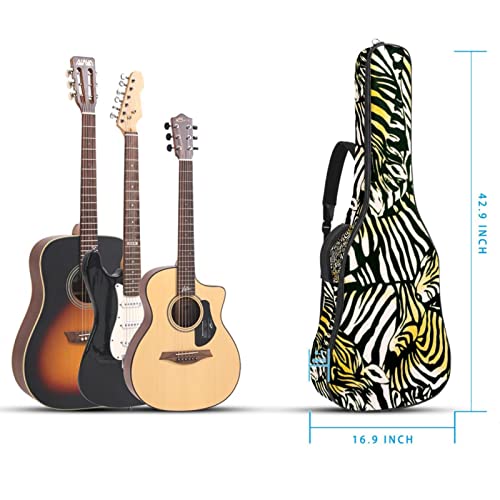Housse de guitare imperméable Oxford avec bandoulière réglable – Motif zébré – Jaune/noir/blanc - Les Beatles, Paul McCartney, John Lennon, RIngo Starr, George Harrison Housse de guitare imperméable Oxford avec bandoulière réglable - Motif zébré - Jaune/noir/blanc – Image 6