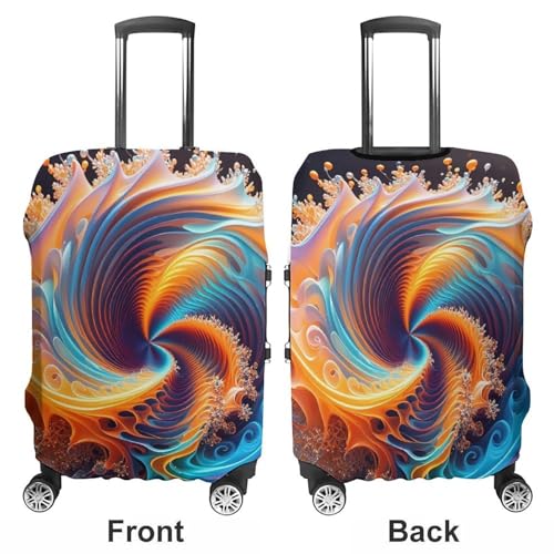 Colorful Spinning Luggage Cover, Elastic Luggage Protector Fits 19-32in Suitcases, Washable & Anti-Scratch Suitcase Cover for Men Women M3