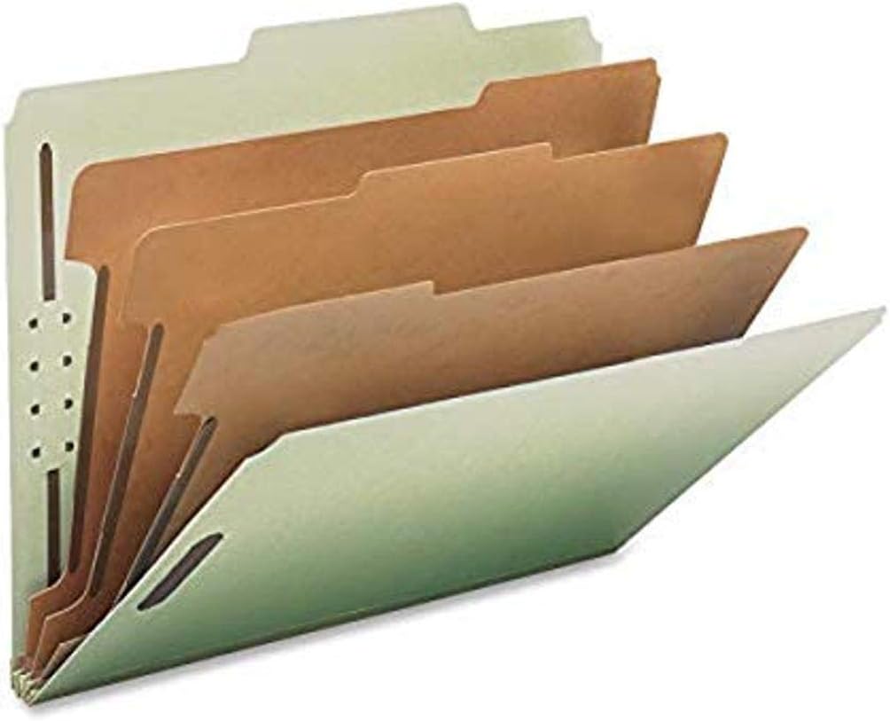 Eco-Friendly, Durable, Tyvek Gusset Classification Folder, Gray Green (NAT01058)