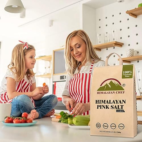 Image of Himalayan Chef Pink Salt Coarse Grain, Salt for Grinder Refill - 5 lbs Bags | 100% Natural Salts, Non-GMO & Gluten Free, Food Grade with Rich of 84 Minerals - Pack of 2