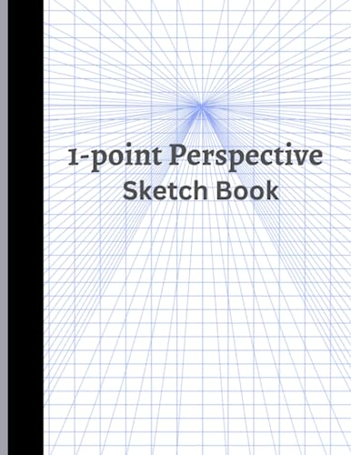 1-Point Perspective Drawing, Sketch Pad with Grid Graph Paper for Interior Room Design, Industrial, Architectural and 3D Design: 8.5