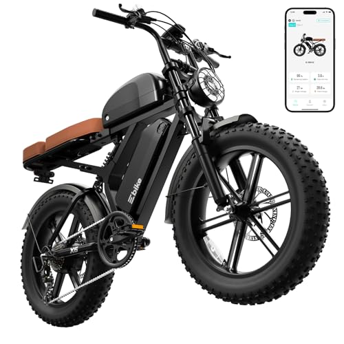 Image of SISIGAD Electric Bike for Adults,1500W Peak Motor,Range 80 Miles,20 inchx4.0 inchFat Tire Retro Ebike,48V 15 /30Ah Removable Battery,7-Speed E Bike for City Commuting,Off-Roading,Mountain Electric Bicycle