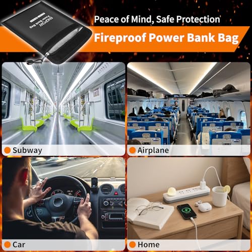 Bolsa de viaje para teléfono y cables organizadora e ignífuga 5