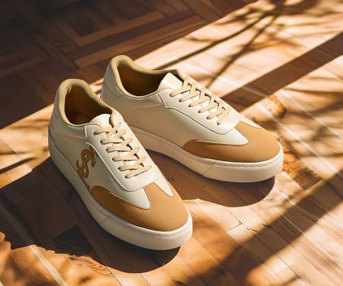 Image of LOUIS STITCH Men's Casual Lightweight Lace-Up Low-Top Sneakers for Men| Cushioned Comfort | Lightweight & Comfortable Casual Lace-Up Shoes | LSP-SNK-AVI-Lace-Ups