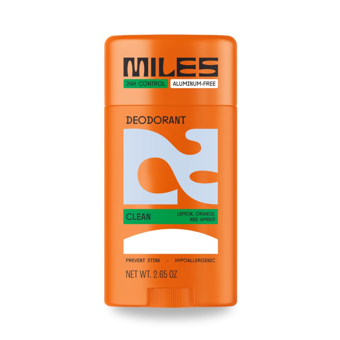 Miles Kids Deodorant for Boys and Girls - Aluminum Free Deodorant for Kids and Teens, Natural, Hypoallergenic, Made in USA - Clean Scent, 1-Pack