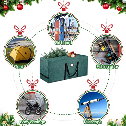 Baleine 9 Ft Christmas Tree Storage Bag, Heavy Duty 900D Oxford Fabric With Reinforced Handles And Dual Zippers Wide Opening, Extra Large Storage Container For Trees And Decorations (Green) #TOP5