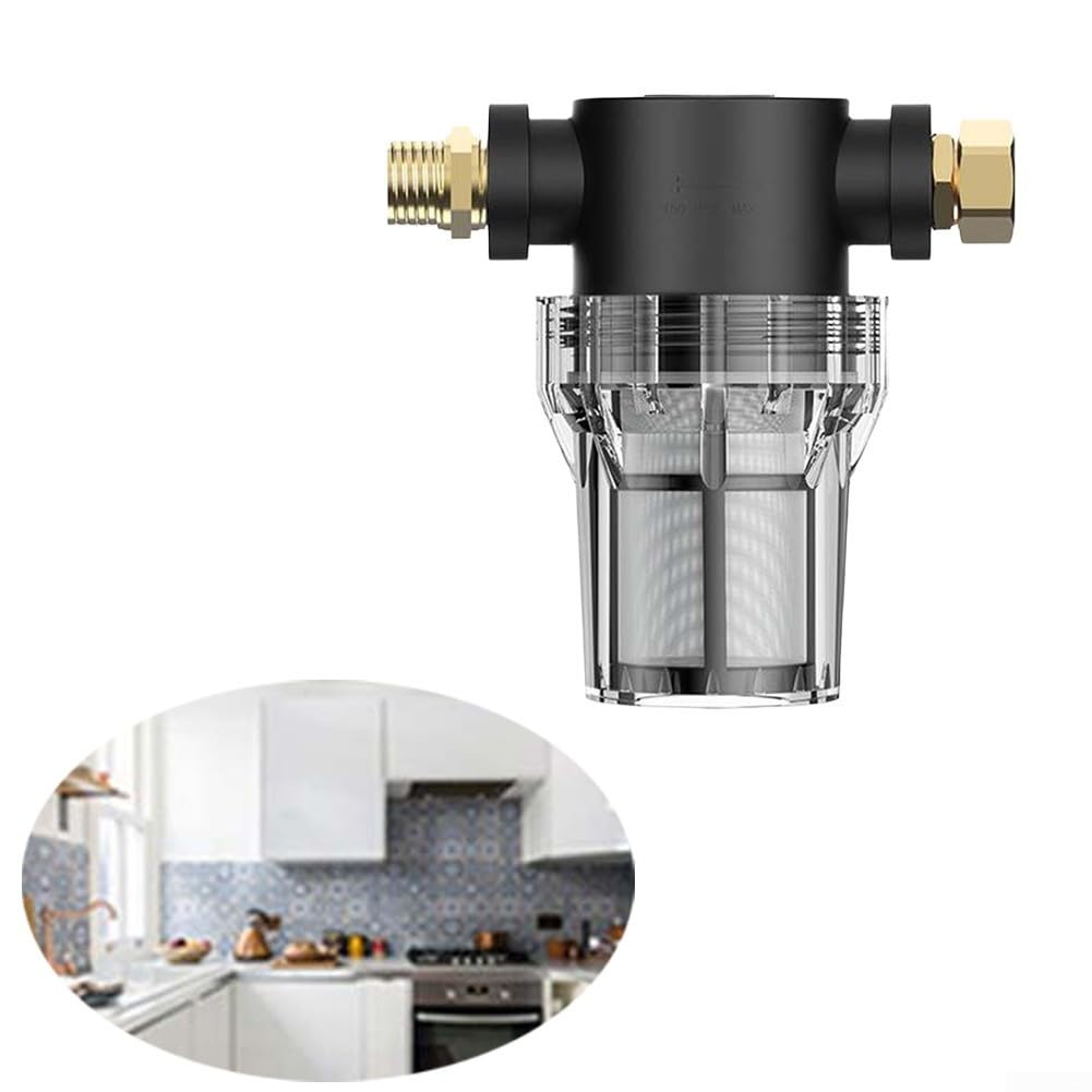 HpLive Gartenschlauch Filter mit 80 Mesh Edelstahlsieb DN15 1/2 Zoll Anschluss Hochdruckreiniger Wasserfilter für Gartenbewässerung