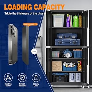 Yizoshmetalgaragestoragecabinetwithlockingdoorsandadjustableshelvesrollingtoolstoragecabinetwith4wheels73steellockingcabinetforgaragewarehouseblack Urban Country Home Decor Yizosh metal garage storage cabinet with locking doors and adjustable shelves rolling tool storage cabinet with 4 wheels 73 steel locking cabinet for garage warehouse black urban country home decor