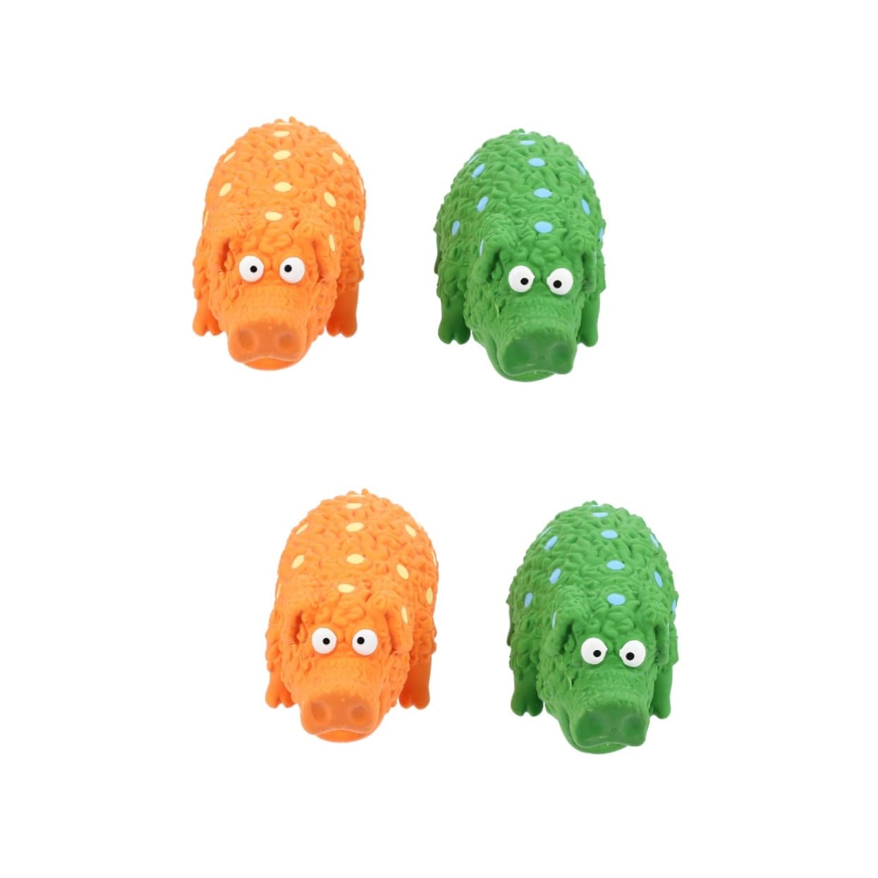 Kisangel 4piezas Juguetes Interactivos De Cerdo De Látex para Perros Juguetes Chirriantes para Masticar Compañeros De Juego para Cachorros