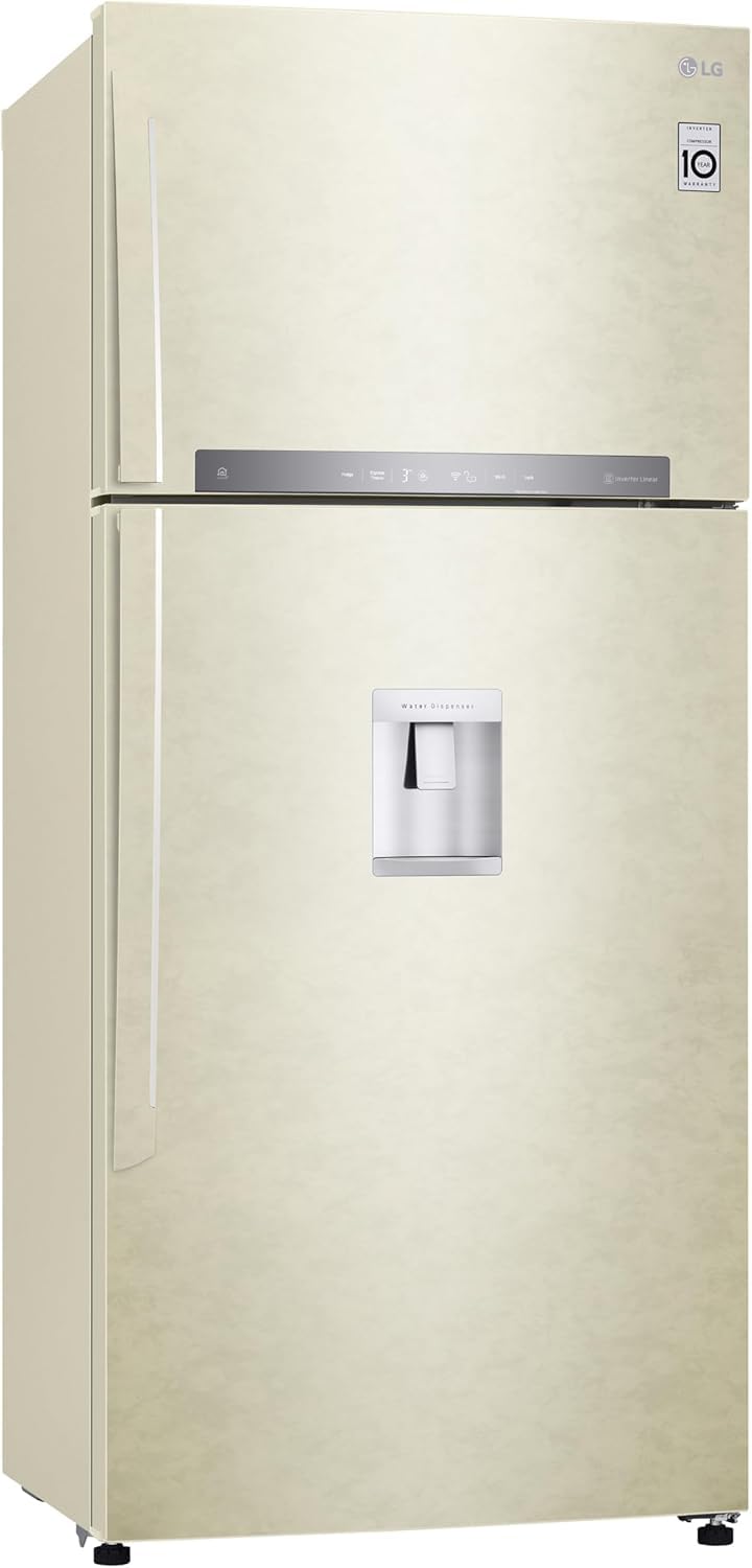 LG GTF744SEPED Frigorifero Doppia Porta, Classe E, 509l, Wi-fi, Door Cooling, Gestione Umidità, Dispenser Acqua, Cassetto 0 Gradi, Fabbricatore Del Ghiaccio, Compressore Smart Inverter Sabbia