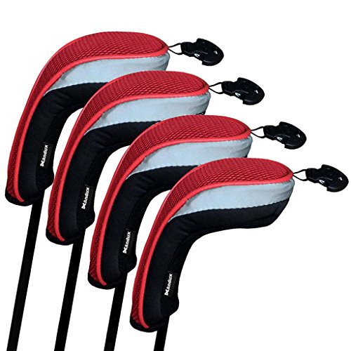 Andux Golf Hybrid Club Head Covers Set of 4 Interchangeable No. Tag MT/HY01