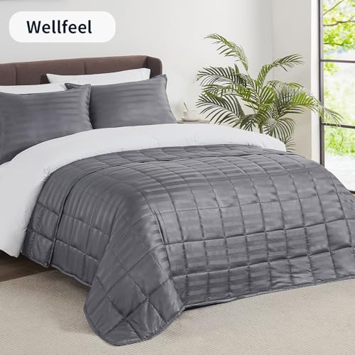 Wellfeel Weighted Blanket For Adult,20Lbs Heavy Weighted Blanket 90 Inchx90 Inch Breathable Cooling Summer Blankets thumb #6