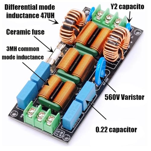 Filtre audio secteur 16A mode commun différentiel sécurité EMC FCC - 5