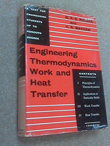 Amazon.co.jp: Engineering Thermodynamics Work and Heat Transfer : 本