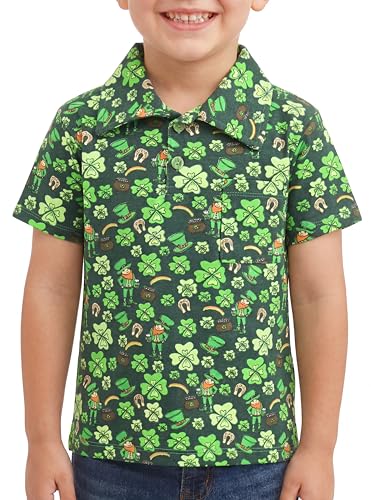 Image of Unique Baby Moisture Wicking Kids Polo Shirts for Toddler Boys Polo Shirt