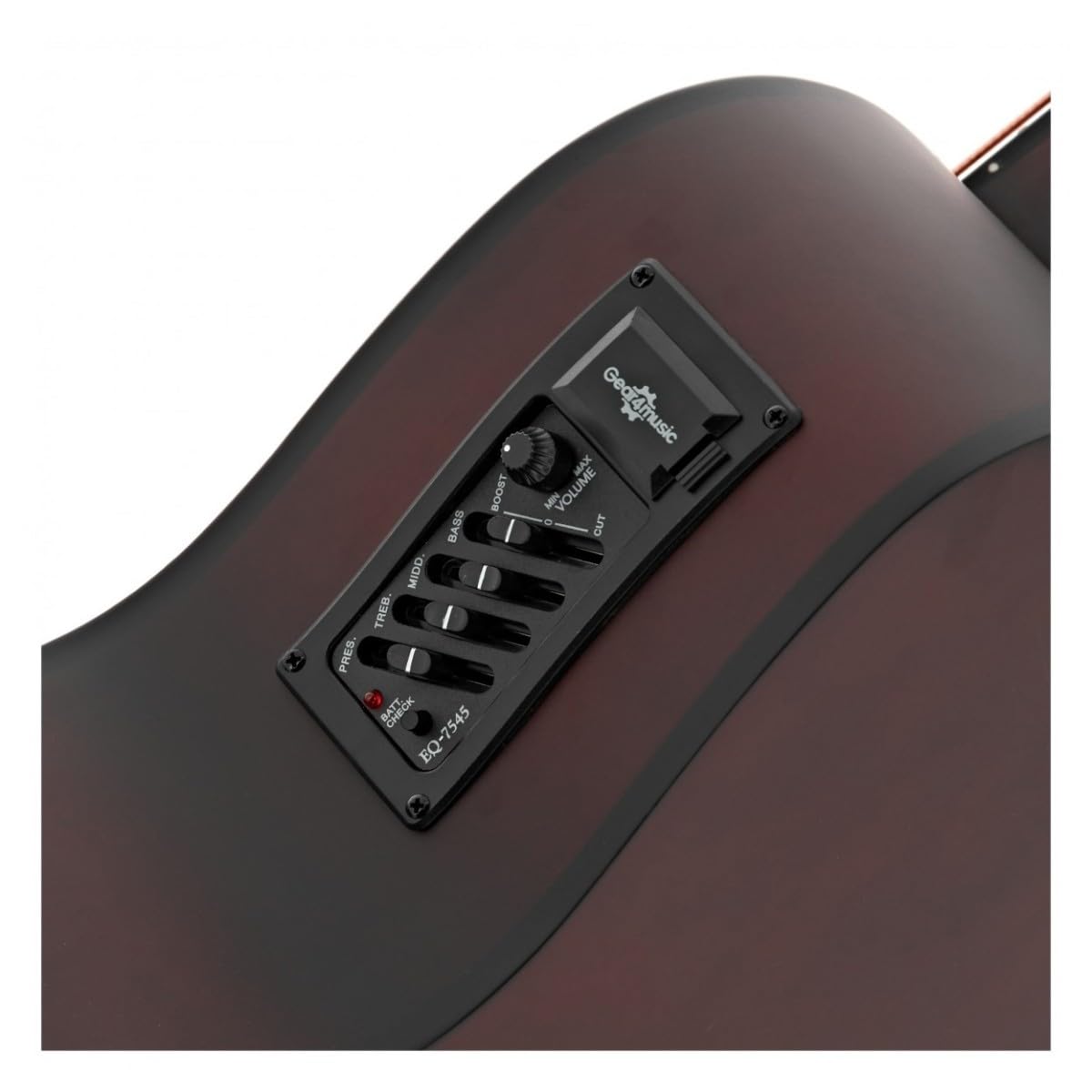 Gear4music AB100 Guitare basse acoustique pour gaucher Naturel