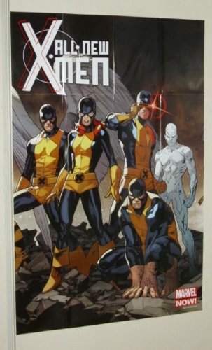 All-New X-men 36 by 24 inch Marvel Comics Universe comic book shop promotional promo poster, with Beast, Cyclops, Iceman, Jean Grey, Angel