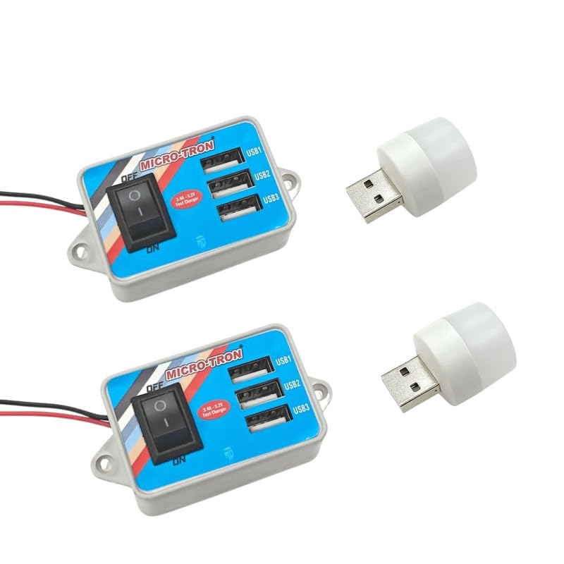 12v/24v DC Mobile Charger 3 USB Ports with USB Bulb 5.2v 3.4 amp for Bike, Truck, Minibus, Motorcycle 12 Volt 24 Volt Mobile Charging Adaptor-image-38