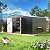 EASYHAWK 14 x 12FT Outdoor Storage Shed, Metal Waterproof Storage Shed Steel Utility Garden Tool Shed with Door & Lock Outdoor Storage,All-Weather Shelter for Bike, Gardening Tools, Lawn Mowers