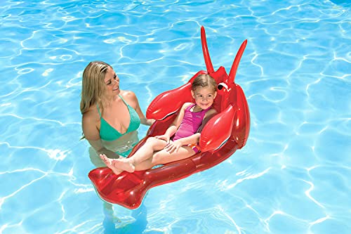 Poolmaster Lobster Lounge Ride-On , Red 47 Long X 24 Wide, Deflated #TOP3