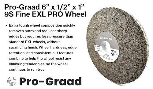 Image of EXL PRO Convolute Deburring Polishing Wheel - 6 inch x 1 /2 inch x 1 inch 9S Fine Silicon Carbide - Professional Grade - Metal Deburring, Finishing and Polishing Wheel - 94904-1 Pack