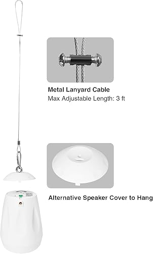 Miniatura 6 de Sound Town Amplificador Bluetooth para restaurante comercial + juego de altavoces colgantes, con un amplificador de 6 zonas de 70 V100 V con