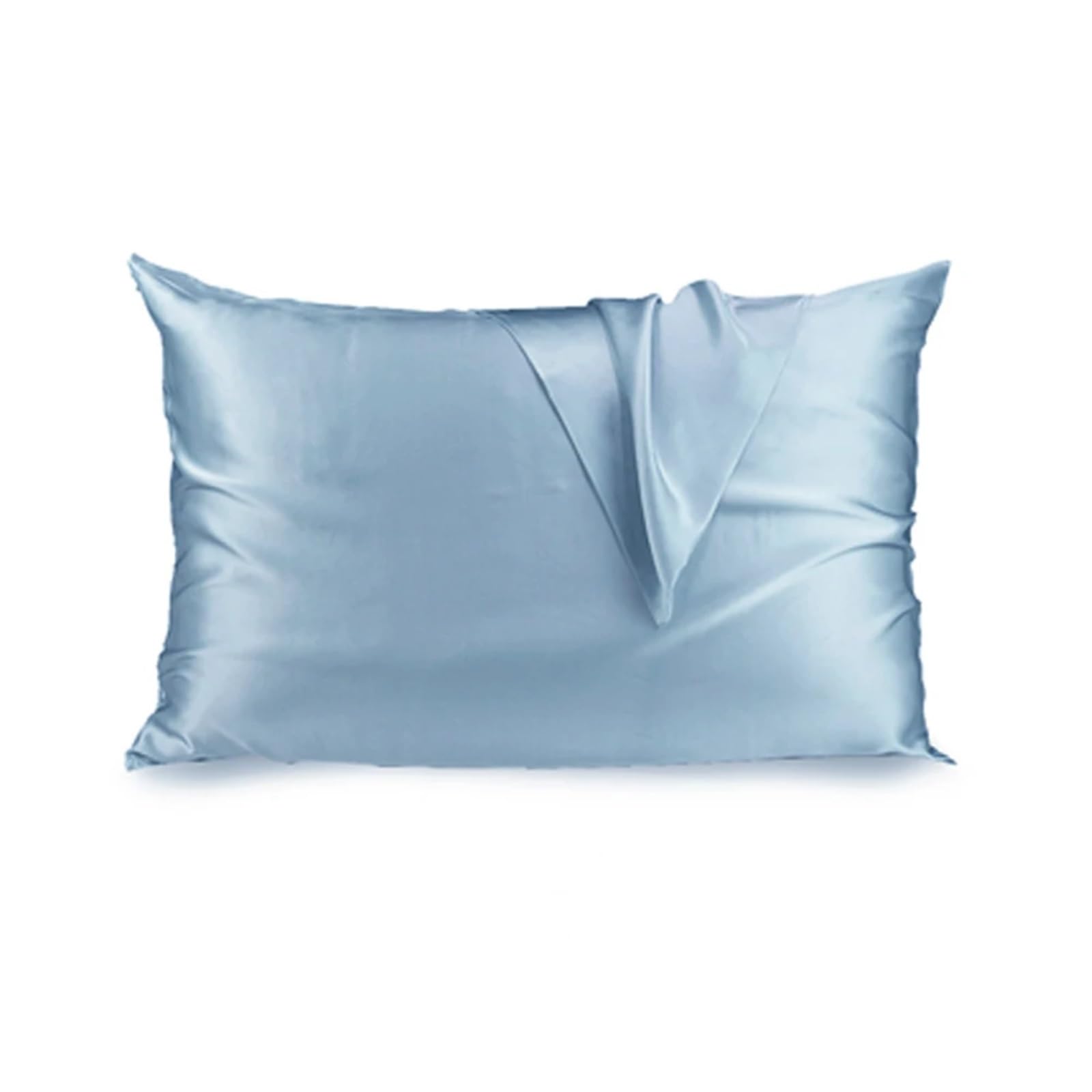 Silk Pillowcase Pure Natural Mulberry Silk Pillowcase With Hidden Zipper 19 Momme(Blue,Japan 50x70cm)