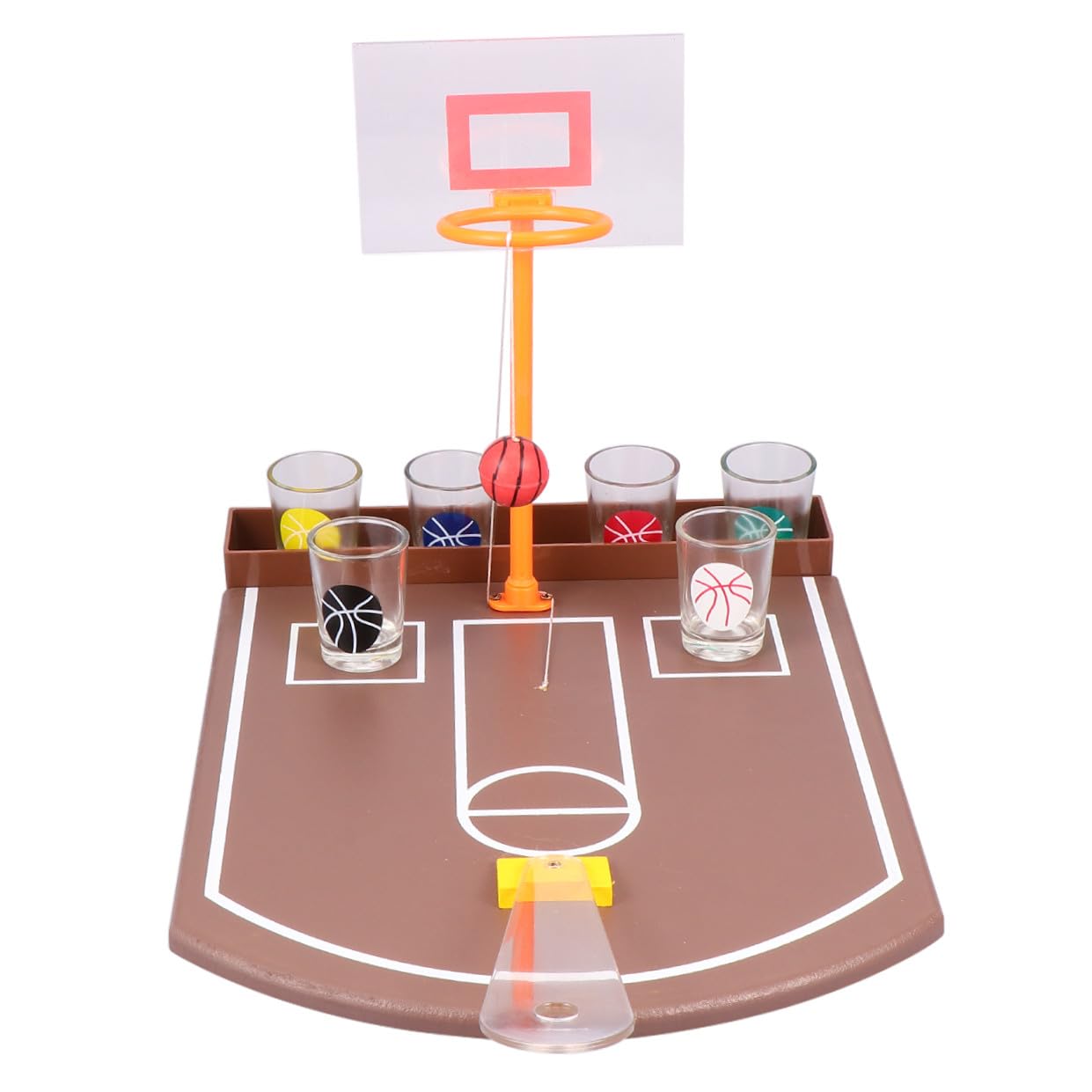 Hemobllo Gioco da Tavolo Basket da Bere in Acrilico Set Gioco Creativo Divertente per Intrattenimento Bar e Festa Facile da Giocare