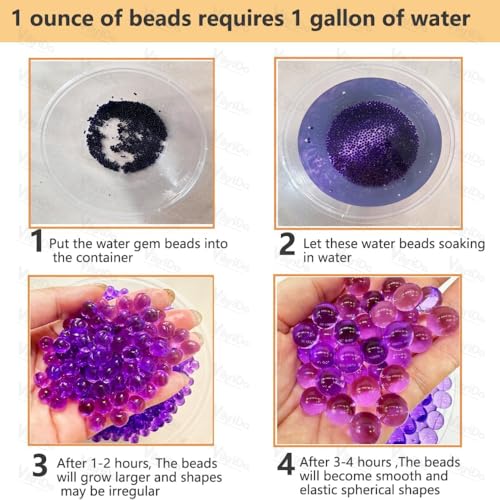 Image of VikriDA 20,000 Gel Blaster Refill Ammo (Pack of 2) | 7-8mm Non-Toxic Water Beads for Gel Guns - Safe for Adults 15+ | Purple