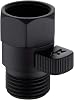 Angle Simple Shower Valve, Brass Water Flow Control Shut Off Valve for Hand Shower, RV Hose Flow Restrictor, Matte Black