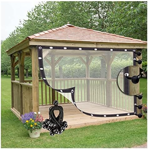 Bâche Transparente Industrielle Avec œillets - Plastique Imperméable - Couverture De Toit De Pergola En Pvc Durable 19 X 24 M 91582057