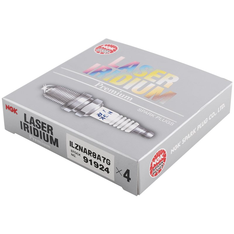 NGK Bujía de encendido 91924 Versión de conexión SAE Electro central Iridio Electrodo de masa supresión de interferencias 5 kOhm con asiento de estanqueidad esférico Ancho de llave: 14 mm Long. de