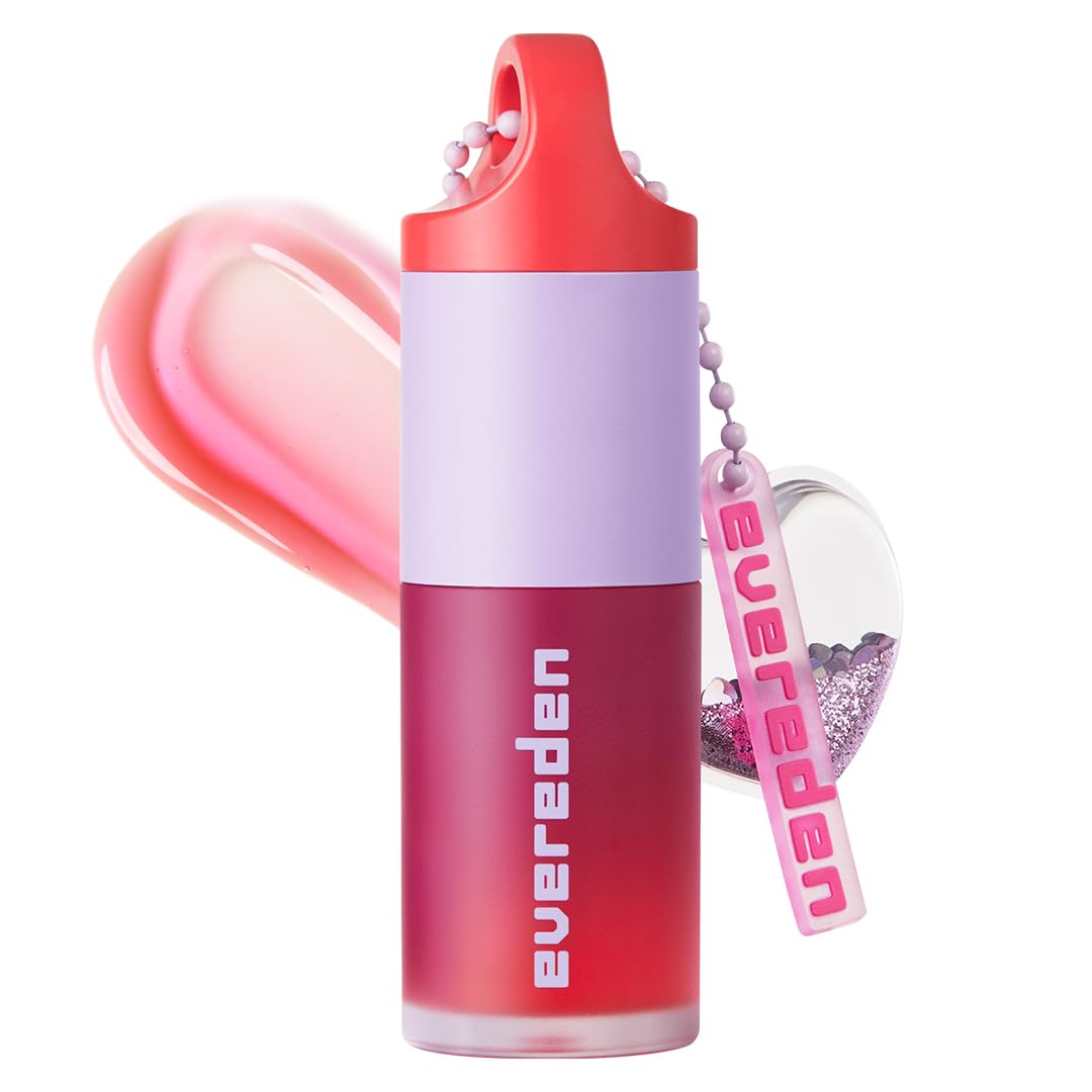 EveredenKids Tinted Non Toxic Lip Gloss: Sheer Red - Non Toxic Kids Makeup - Vegan Clean Makeup for Kids - Soothing & Hydrating Kid Lip Gloss - Cherry, Peach, & Cranberry Oils Girls Makeup