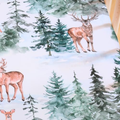 Image of JISEN Baby Fitted Crib Sheets for Boys Girls 52x28 Inch Woodland Animals