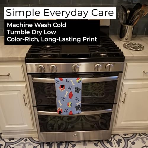 Caroline's Treasures BB4042KTWL - Asciugamano Da Cucina Con Carlino Nero, In Tessuto, Multicolore - 6