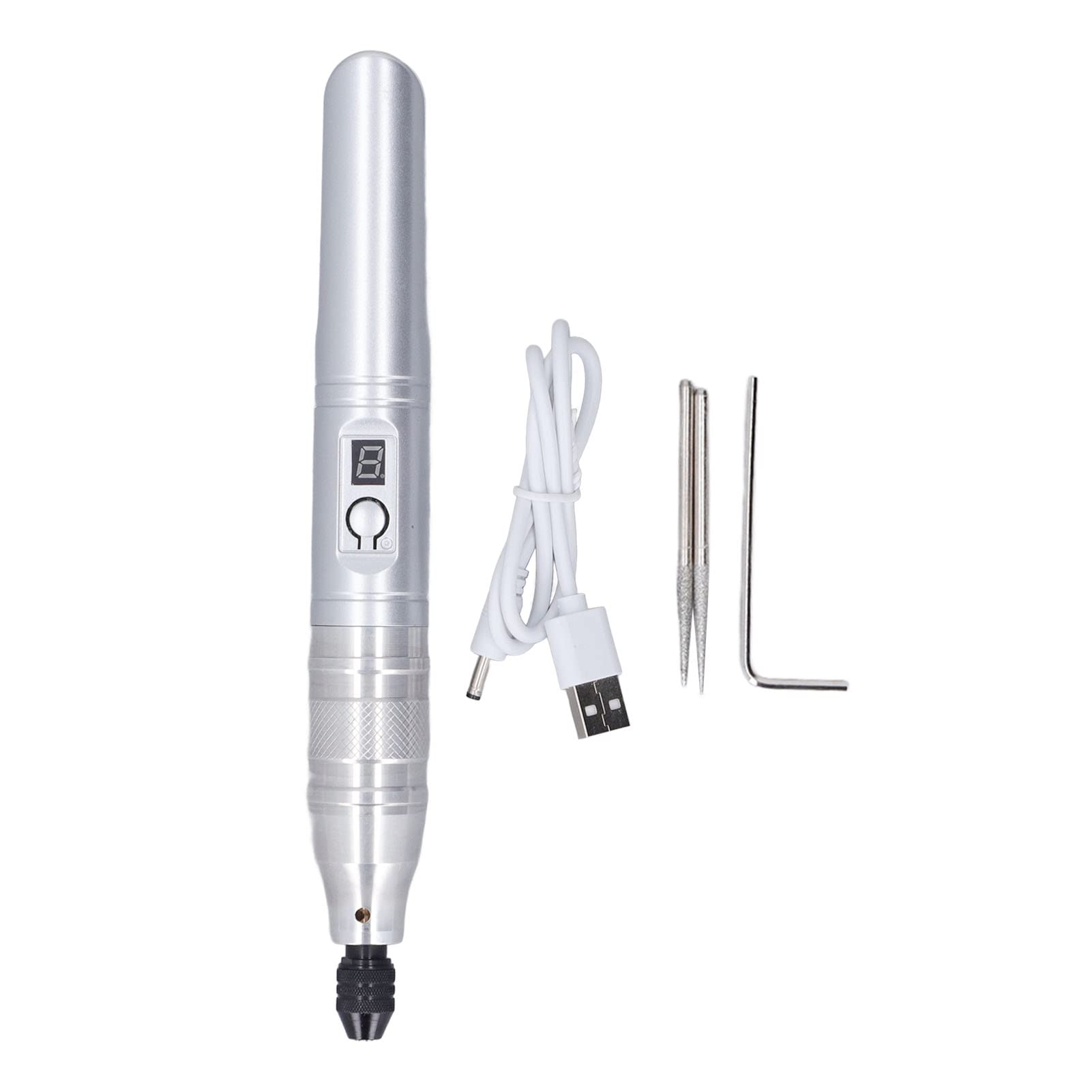 Stylo graveur électrique 3500 à 13000r/min 3.7V, Kit d'outils de bricolage pour meulage, polissage, gravure, perçage, coupe sur verre, métal, bois, plastique, cuir, bijoux