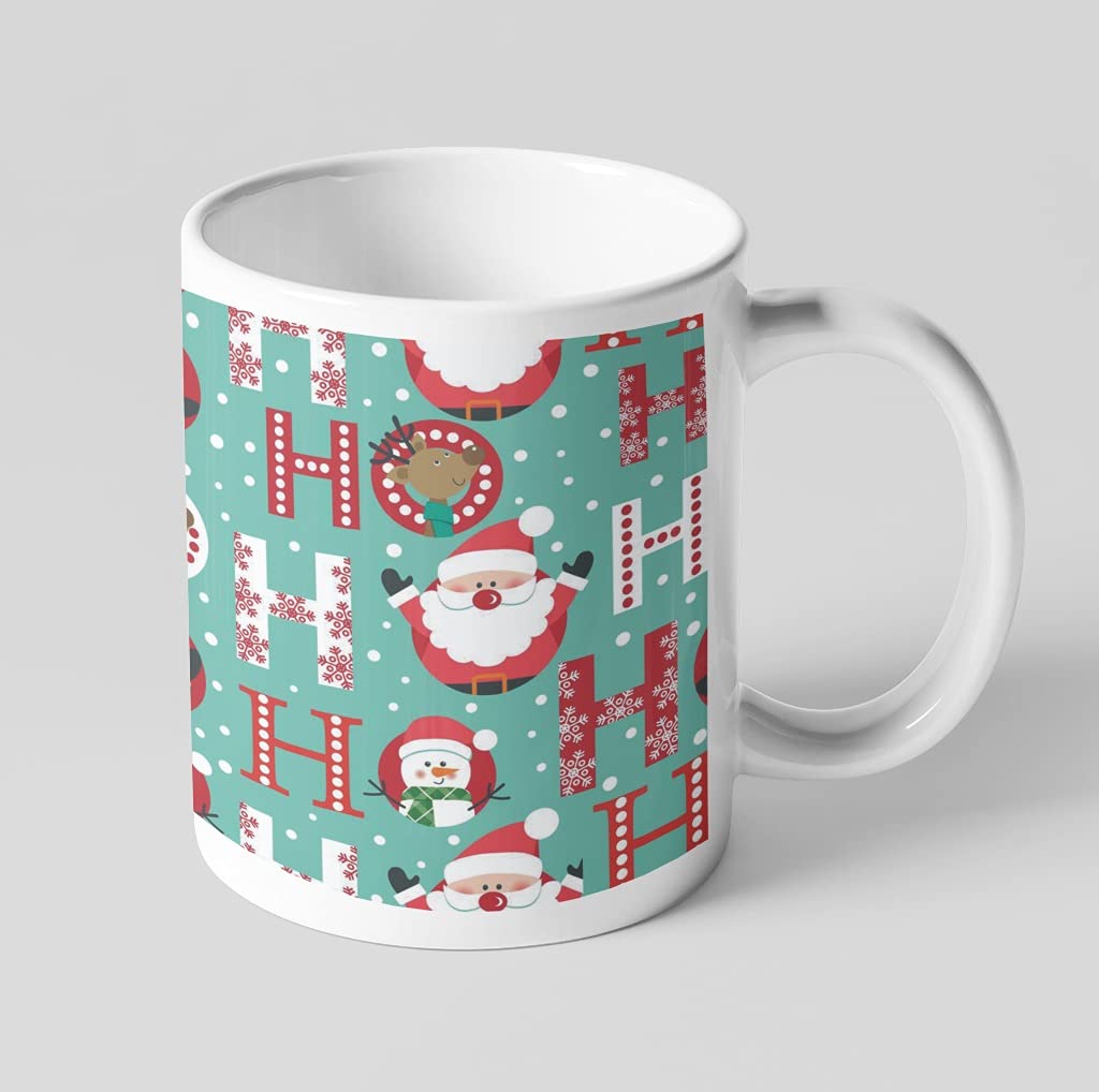 Intent - Christmas HOHOHO Doodle Printed Coffee Mug | Christmas Gifting Mug | Festive Mug |