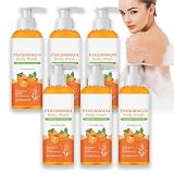 Gel de ducha de caqui antiolor a edad, gel de ducha de caqui para mujeres y hombres, para eliminar olores fuertes, limpieza profunda e hidratante con aroma fresco (6 unidades)