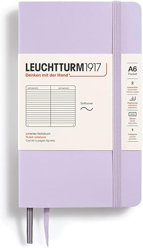 Vista 49 de LEUCHTTURM1917 - Cuaderno de tapa blanda de bolsillo A6-123 páginas numeradas para escribir y escribir diario (liso, polvo)