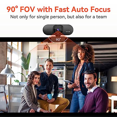 Nuroum V32-AF 4K Webcam for PC 60fps Web Camera with Auto Focus & Noise Cancelling Mics - Image 3