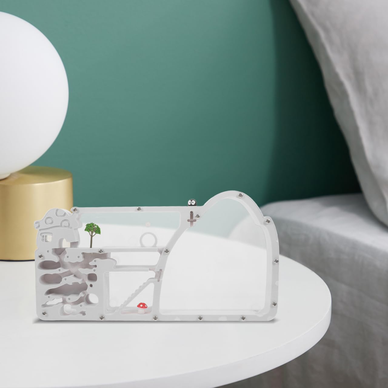 Kisangel Ameisenfarm Burg Wissenschaftliches Formicarium Set Mit Beobachtungsfenstern Und Futterstation Pädagogisches Insektenhaus Für Kinder Zum Ameisen Beobachten Und Lernen