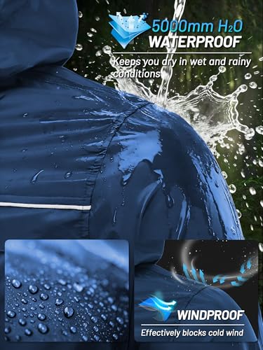 Image of SWISSWELL Mens Rain Jacket & Coats Packable Lightweight Waterproof Rain Shell Hooded for Golf Travel Hiking