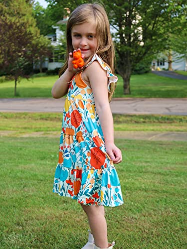 Image of Vieille Toddler Girls Summer Dress Ruffle Casual Beach Sundress 2-8 Years