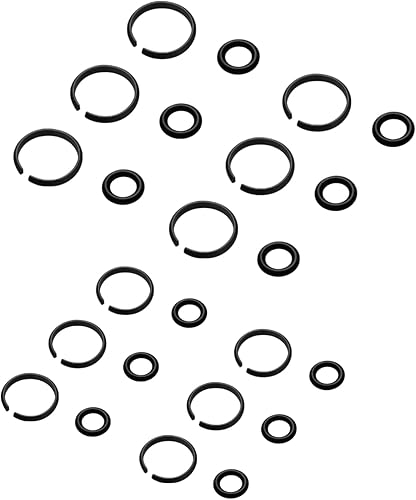 (6+6 juegos) Anillo de retención de impacto de 12 pulgada y clip de yunque de anillo de retención de impacto de 38 pulgadas con junta tórica para