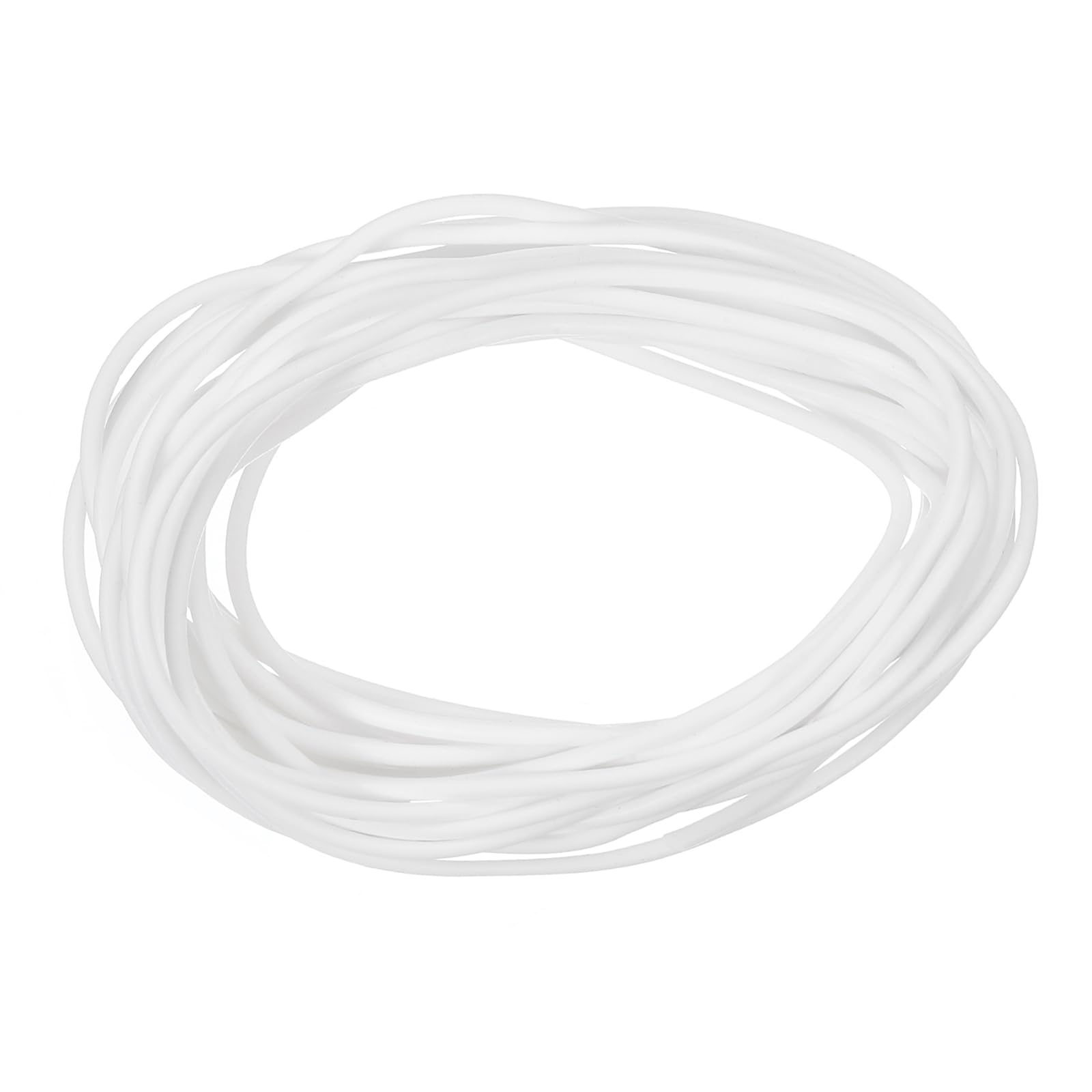 uxcell Silicone Foam Seal Strip, 1.5mm(0.06") Dia 4 Meters(13.12 Ft) Long Sponge Rubber Weather Seal Strip Round Rubber Cord Solid for Machinery and Industries, White