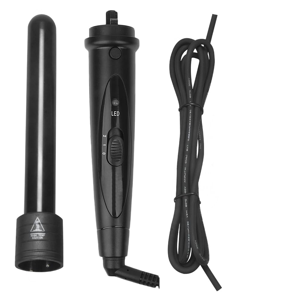 Lockenstäbe Große und Kleine Locken Set, 3 in 1 Lockenstab mit Verschiedenen Aufsätzen Keramik Turmalin Beschichtung Welleneisen mit Handschuh